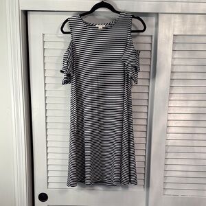 Westbound Black and White Striped Dress